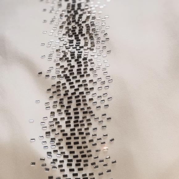 *New* Calvin Klein Ivory Embellished Luxury Dress Size 16 - Picture 8 of 14